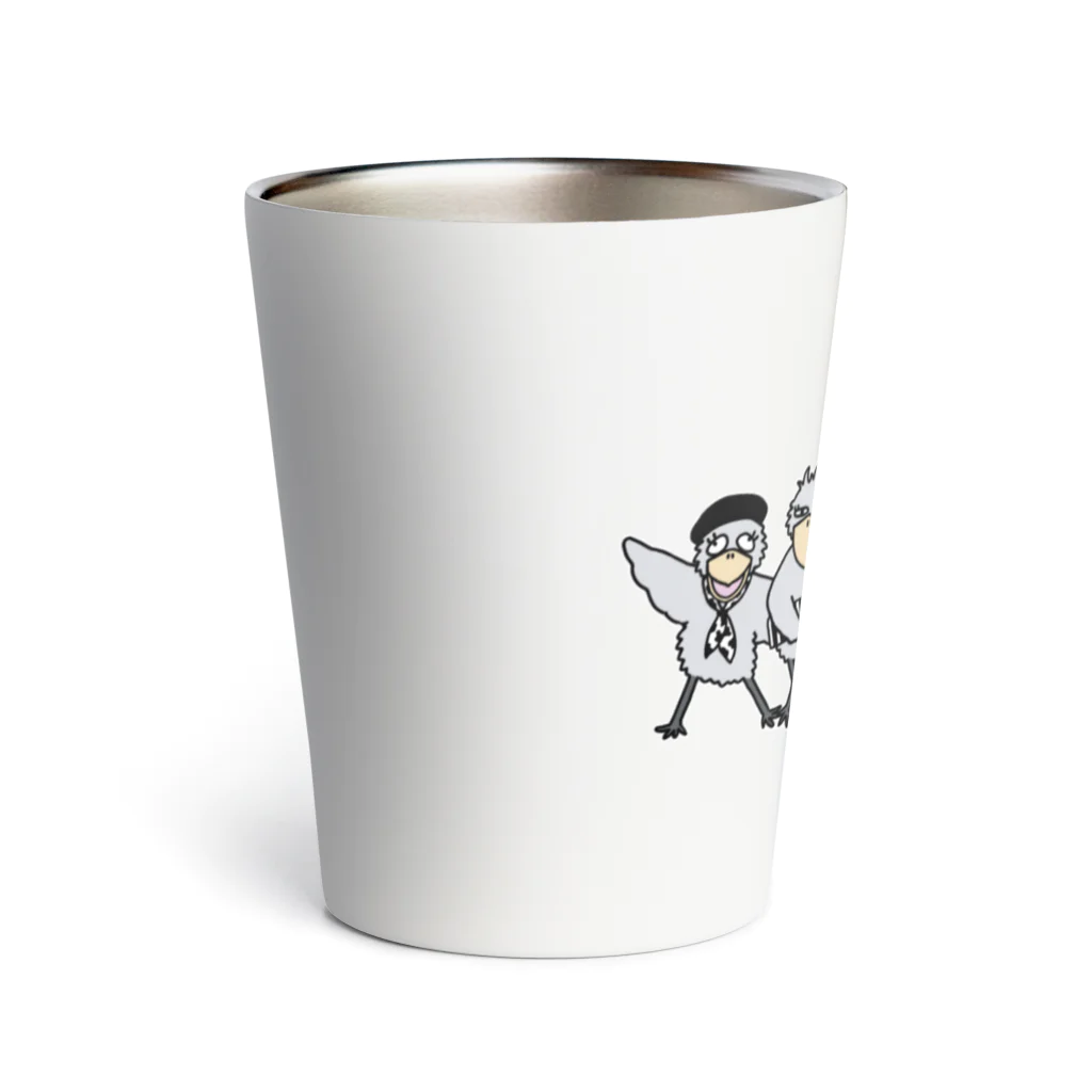 manabirok.o.u's ハシビロコウショップ🏠のカラー　ハシビロコウ　 Thermo Tumbler