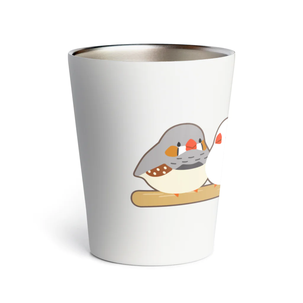 TeaDrop.Cのキンカチョウ（枠付き） Thermo Tumbler