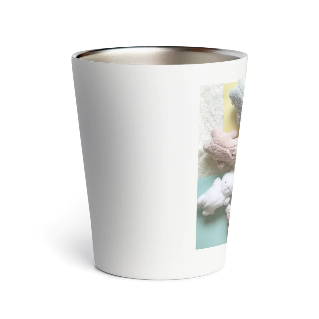 hey*flower のうさぎぬいぐるみだらけちゃん Thermo Tumbler