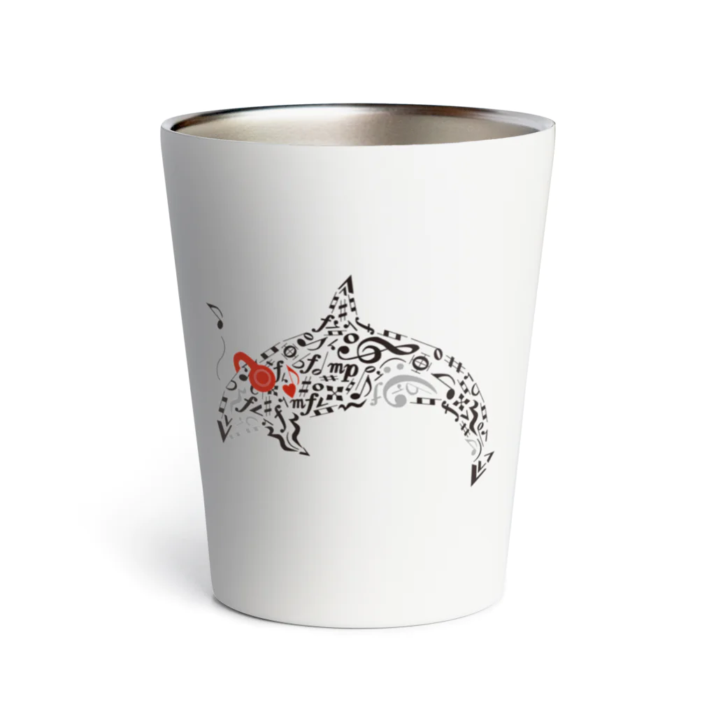 Drecome_DesignのMusic orca Thermo Tumbler