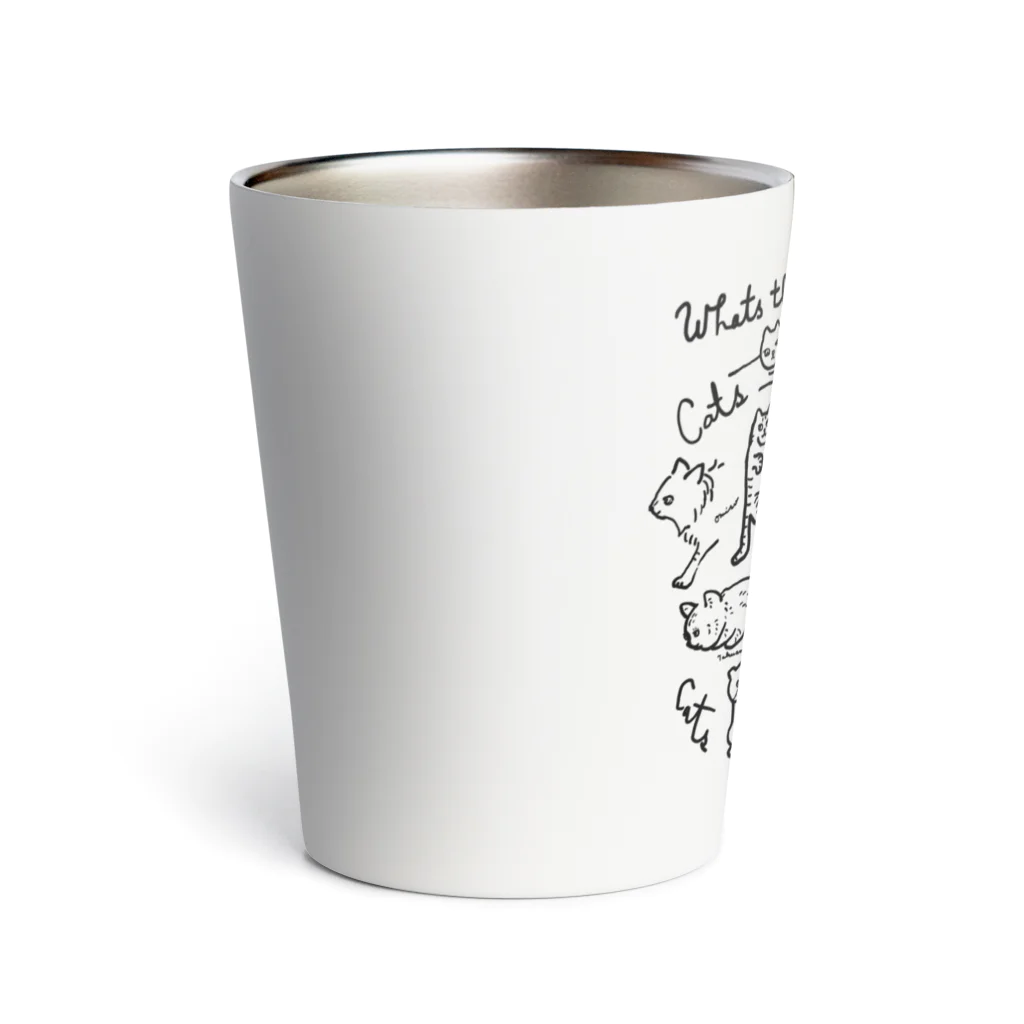 天明幸子　SUZURI  オフィシャルショップのcat cat cat !! Thermo Tumbler