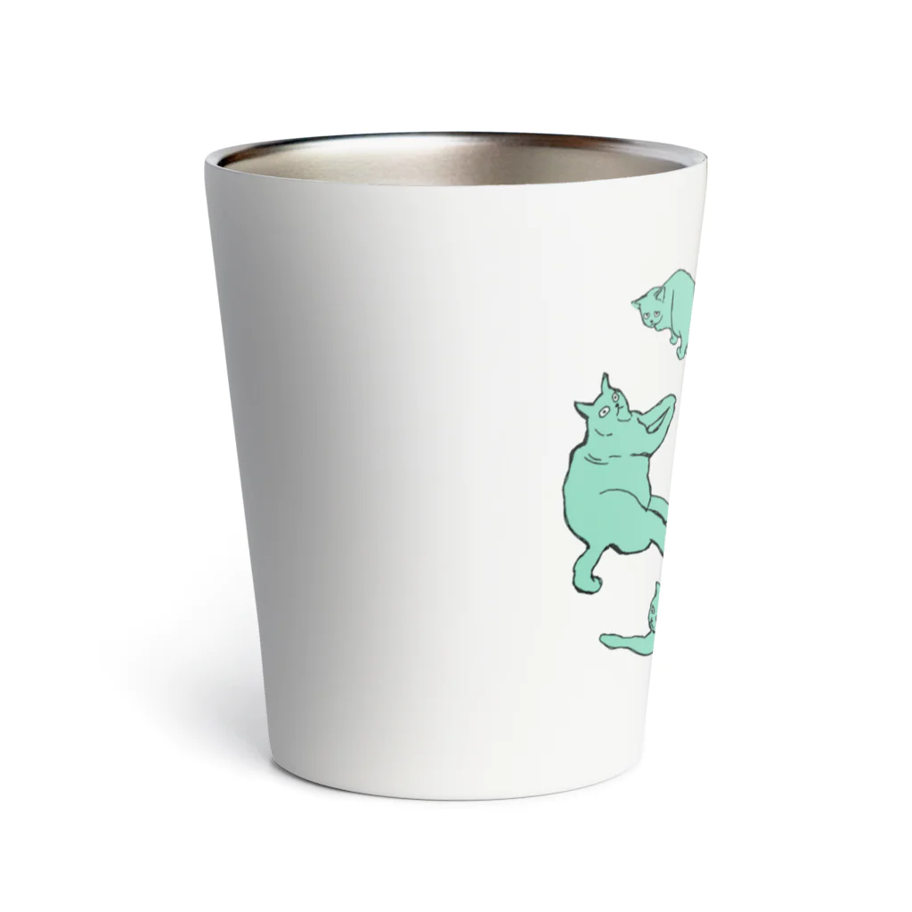 イナバユリコのかぎしっぽねこのかたち Thermo Tumbler