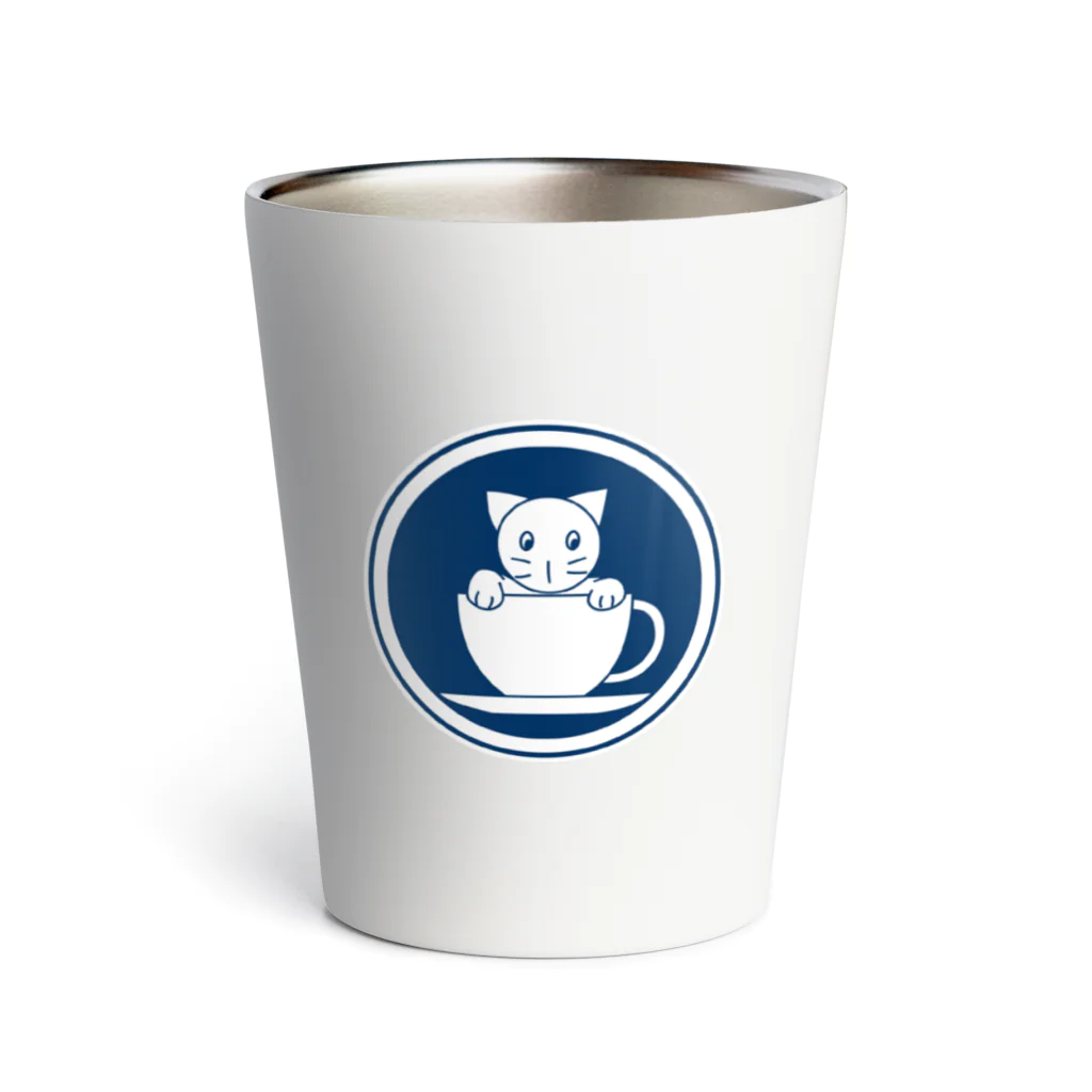 ヤシログラムショップのカフェ柄(ねこ・ねこ丸) Thermo Tumbler