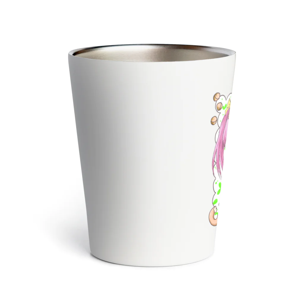 しろくろぷぅじぃのドーナツしろぷぅ（キラキラ） Thermo Tumbler