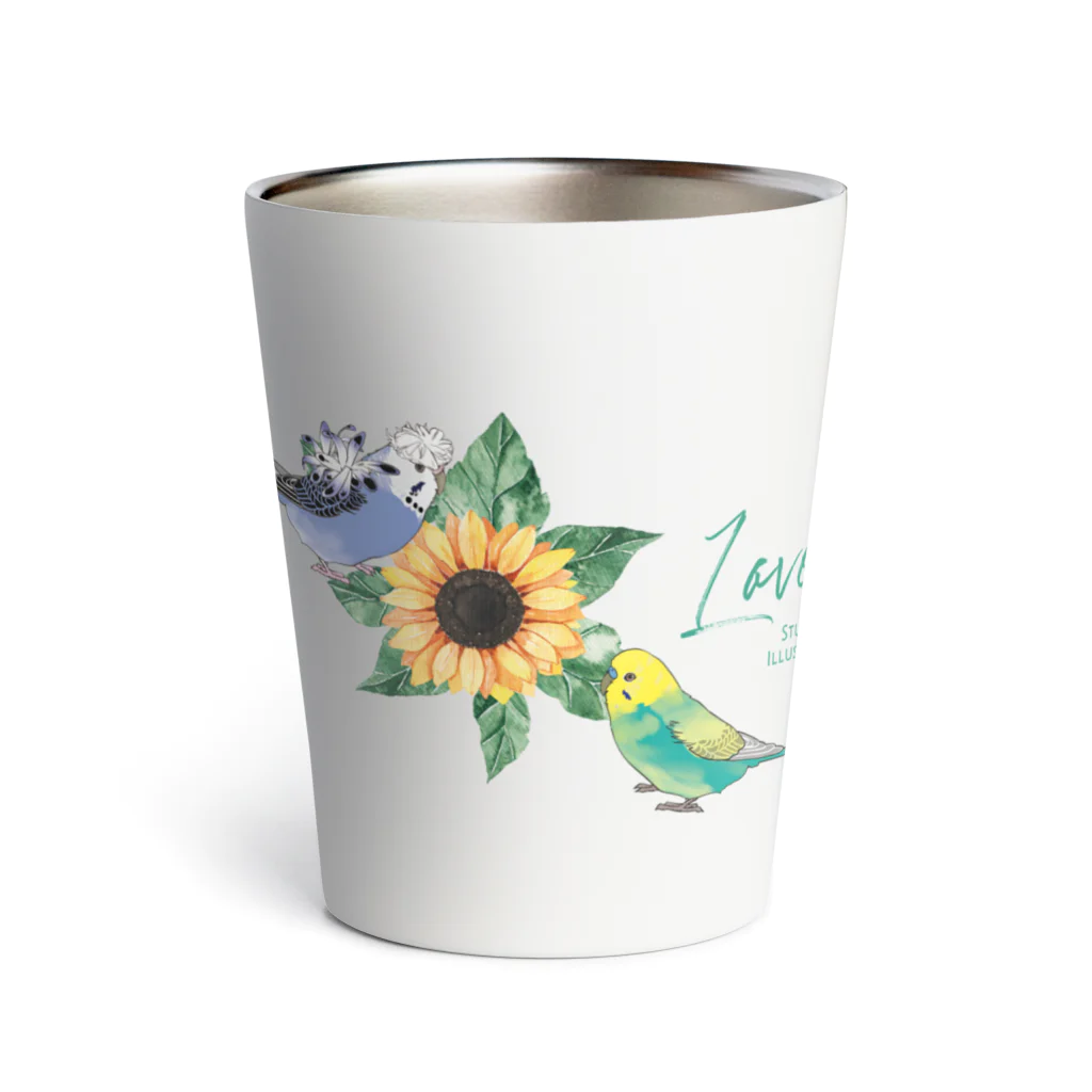 リズさんち🦜👶✨のサンフラワーBudgies Thermo Tumbler