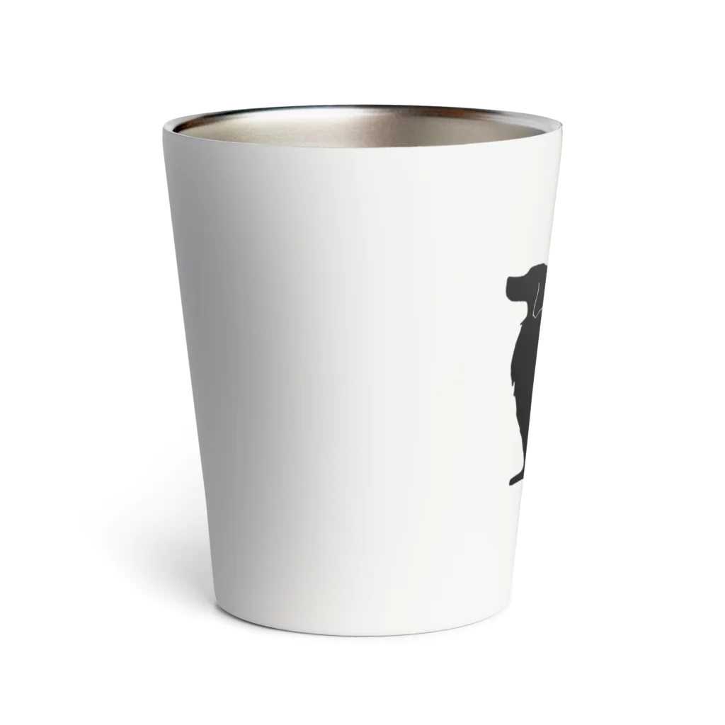 うちのあかりん家のmy dog Flat coated retriever Thermo Tumbler