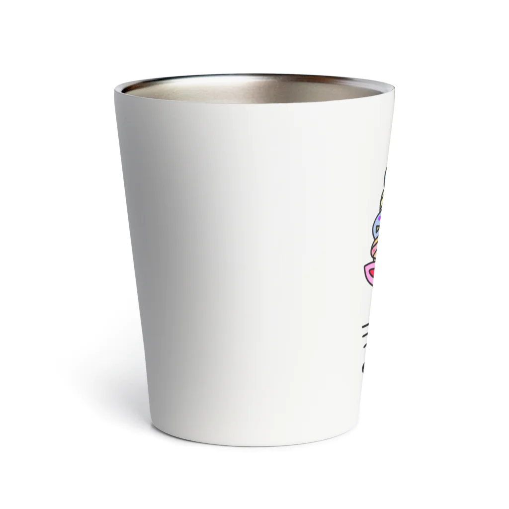 CREAMY YODAのソフトクリームピンクネコ Thermo Tumbler