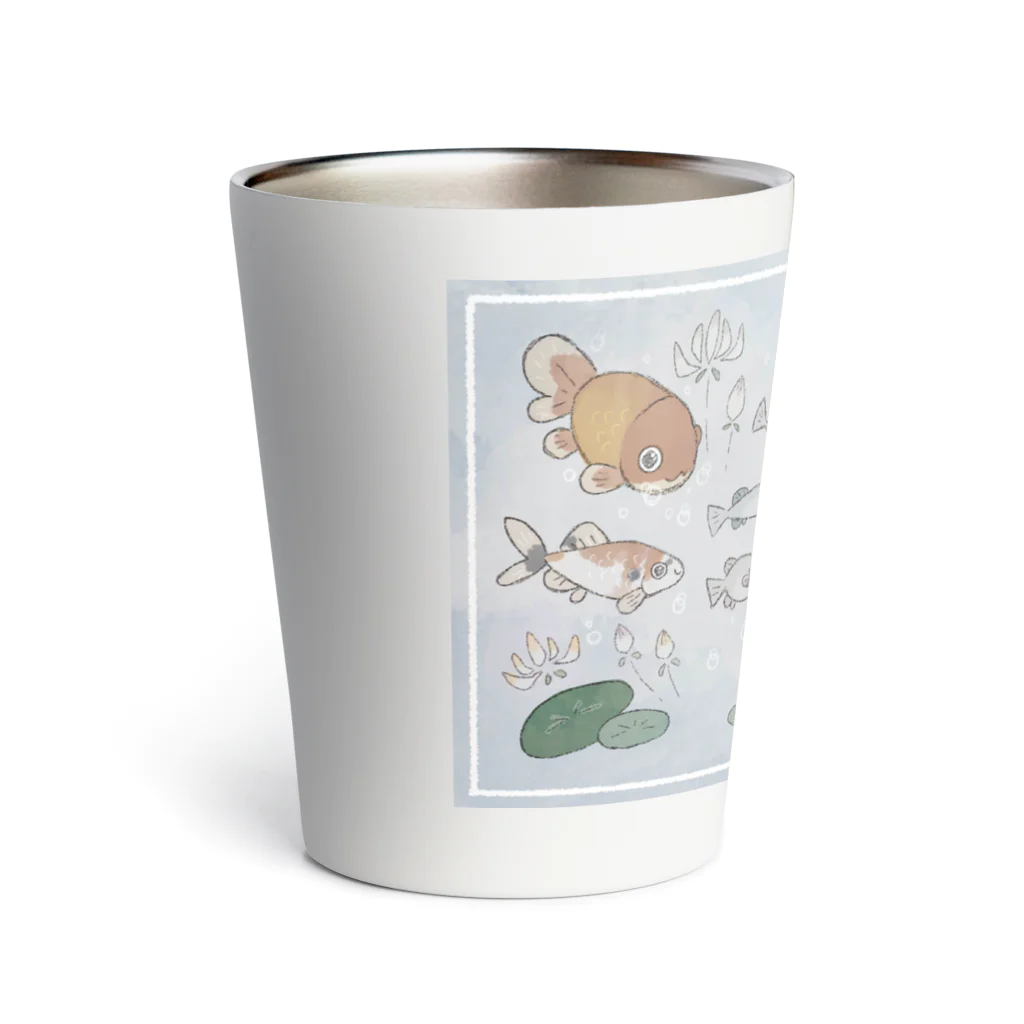 ねこてぃぶの仲良しお魚シリーズとお花 Thermo Tumbler