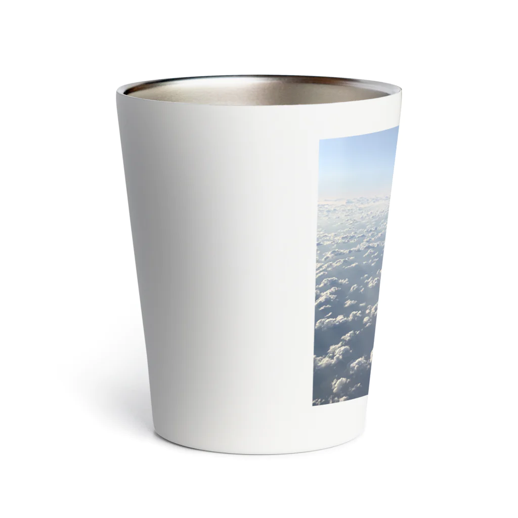 キャラバー会の空から見た雲 Thermo Tumbler