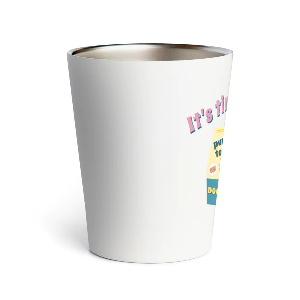 Teal Blue Coffeeのご飯の時間_PINK Ver. Thermo Tumbler