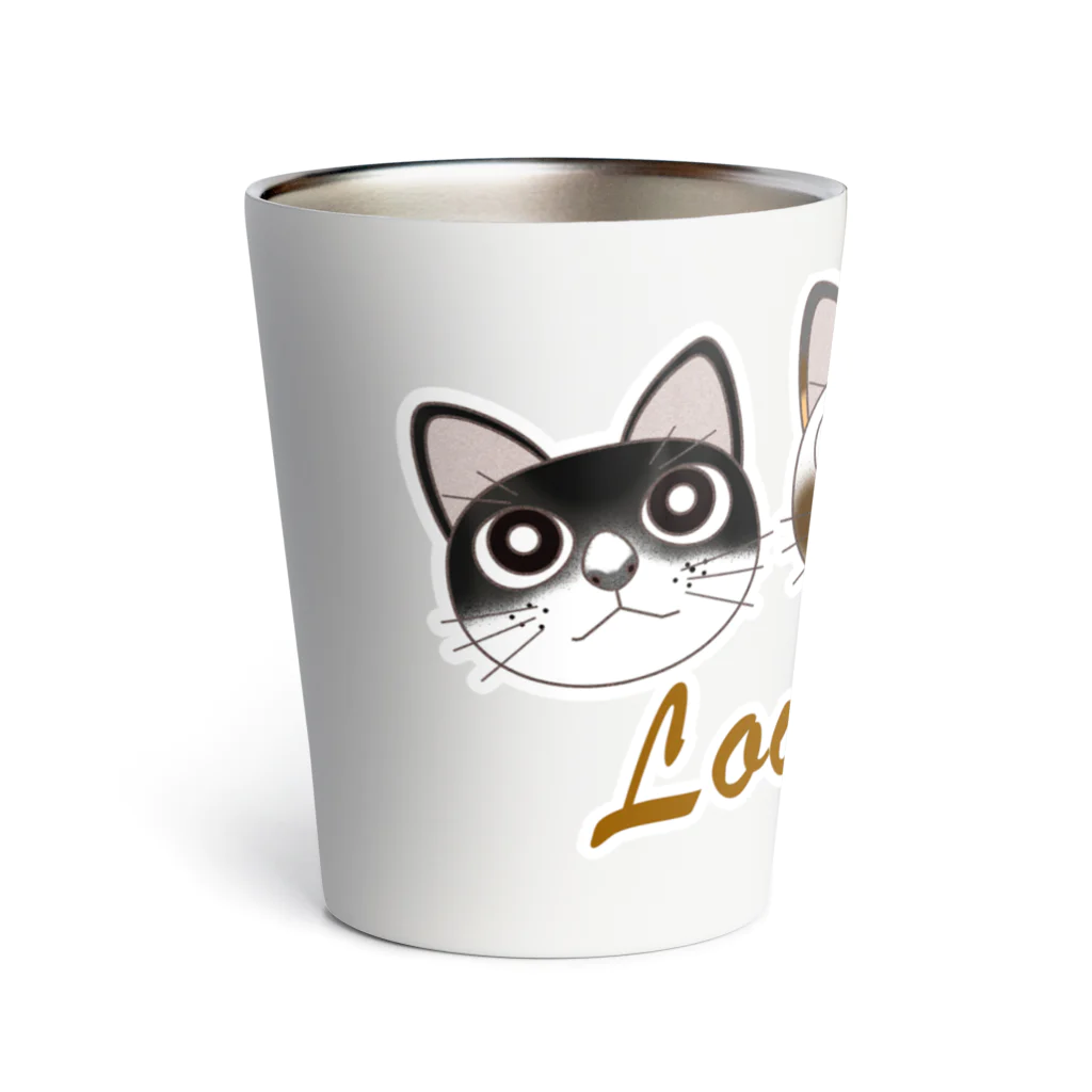 ロゴTシャツのひよこ堂の猫 ねこ ネコ Love Cats Tシャツ バッグ 帽子 スマホケース ベビー用品 等 Thermo Tumbler