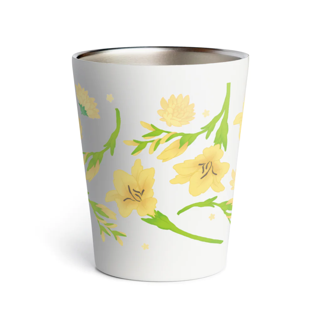 Rim worksのサーモタンブラー001（黄花） Thermo Tumbler