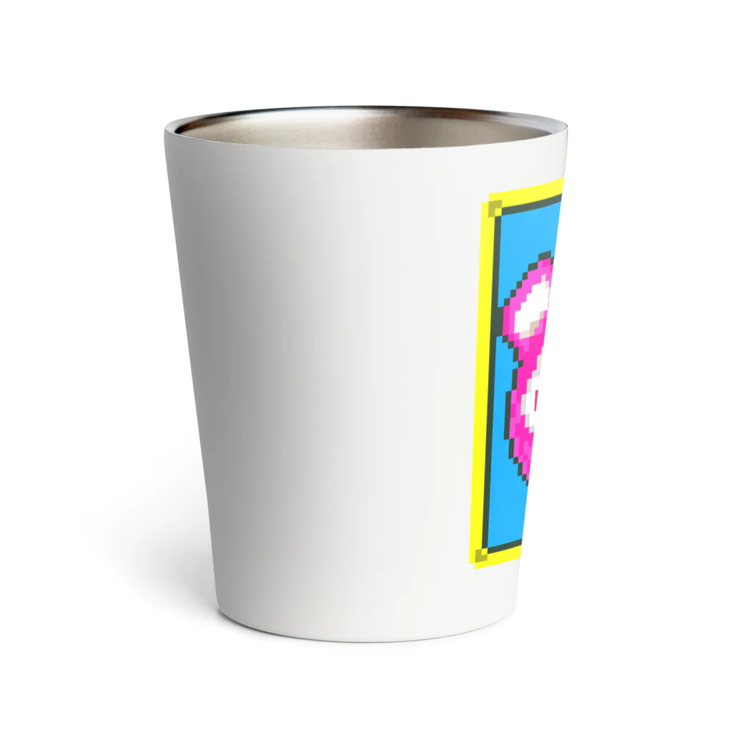 Cartoon☆style☆Fortniteのピンクのくまちゃんドット絵 Thermo Tumbler