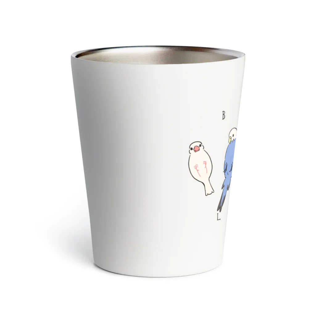 茶原の仰向け鳥 Thermo Tumbler