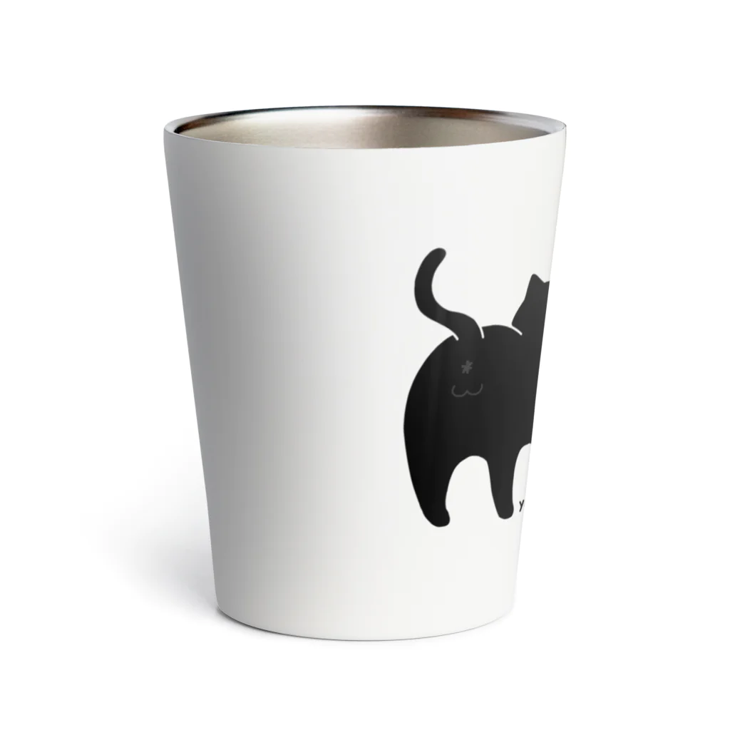 猫ねこママどんぐりのゆきころふりむき Thermo Tumbler