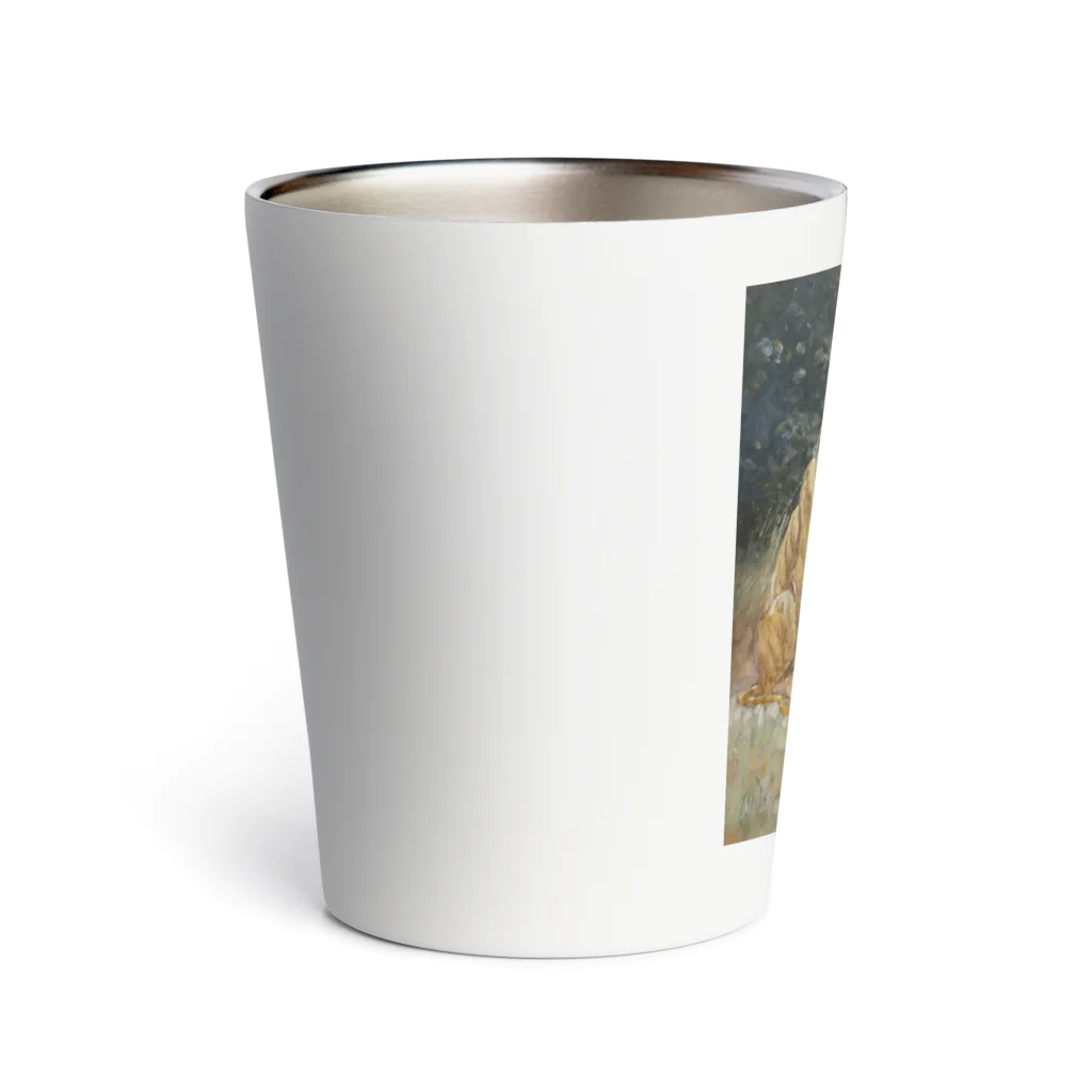 世界の絵画アートグッズのフレデリック・ステュアート・チャーチ《虎と女神》 Thermo Tumbler