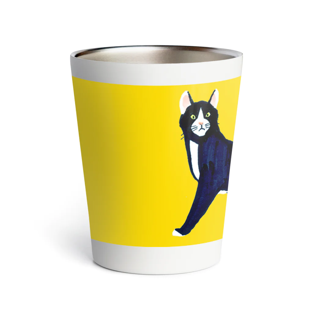 segasworksのハチワレねこ(背景あり) Thermo Tumbler