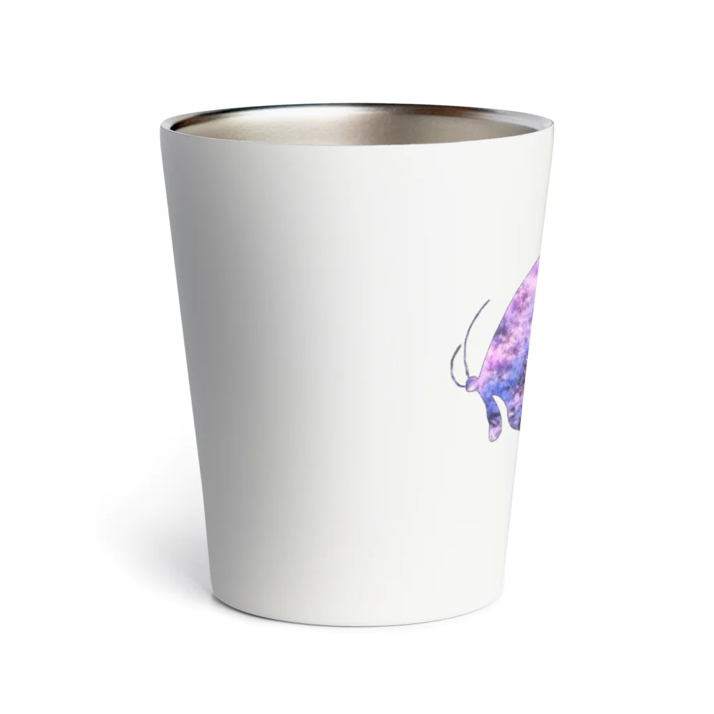 Kanji(感じ)るartの漢字アート(蝶)夜桜🌸 Thermo Tumbler