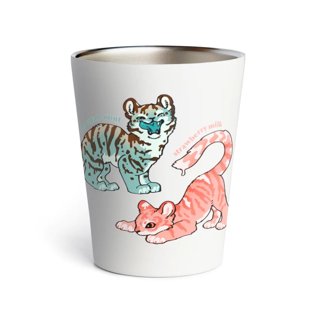 タタナ幻獣館のSWEET TIGERS Thermo Tumbler