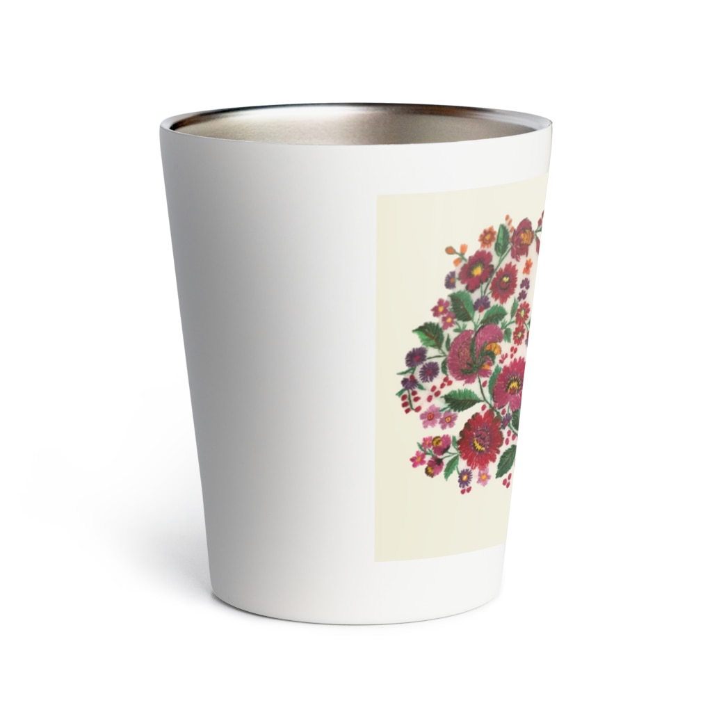 Epika _StandWithUkraineのウクライナのおばあちゃんの刺繍 Thermo Tumbler