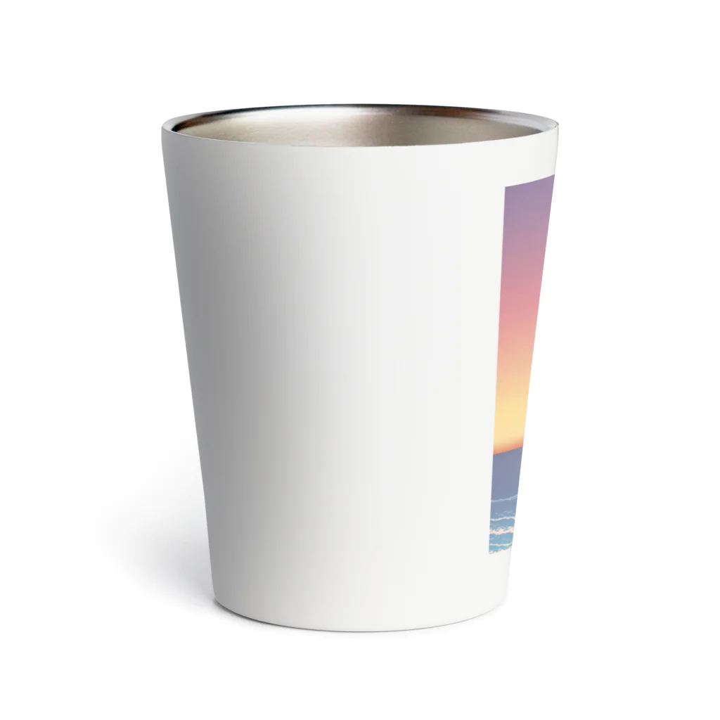 さわくまショップの海と風と女性のイラスト Thermo Tumbler