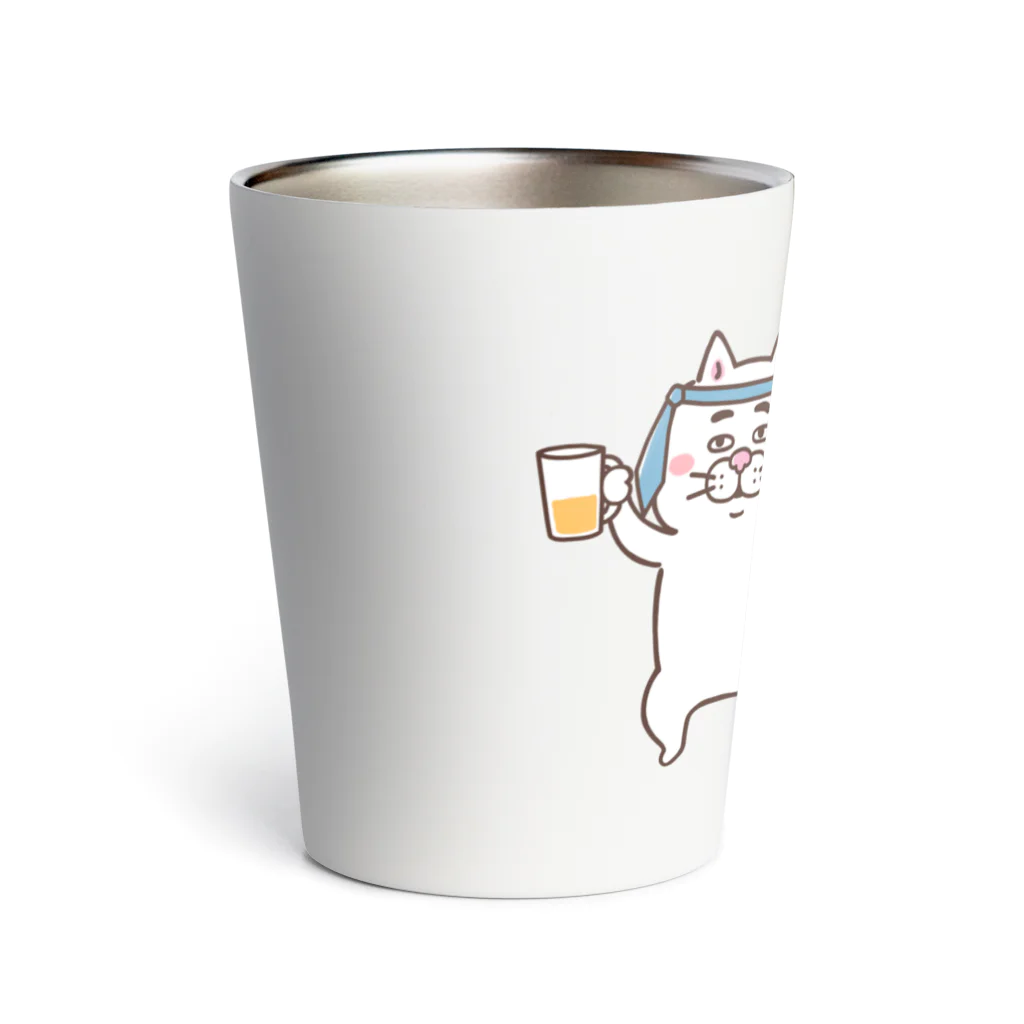 目つきの悪い猫＠いけやけいの酔っ払いにゃんこ Thermo Tumbler