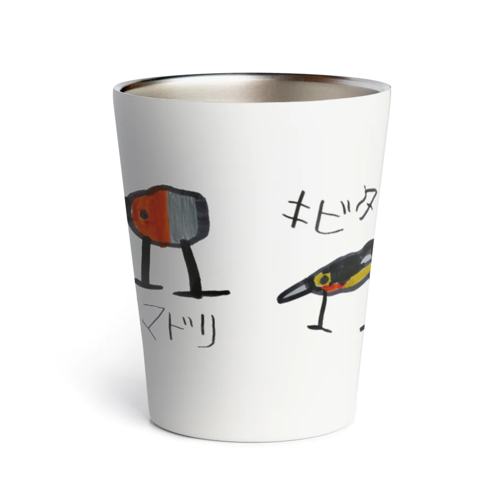 YUKIYAMAの野鳥整列(名前あり) Thermo Tumbler