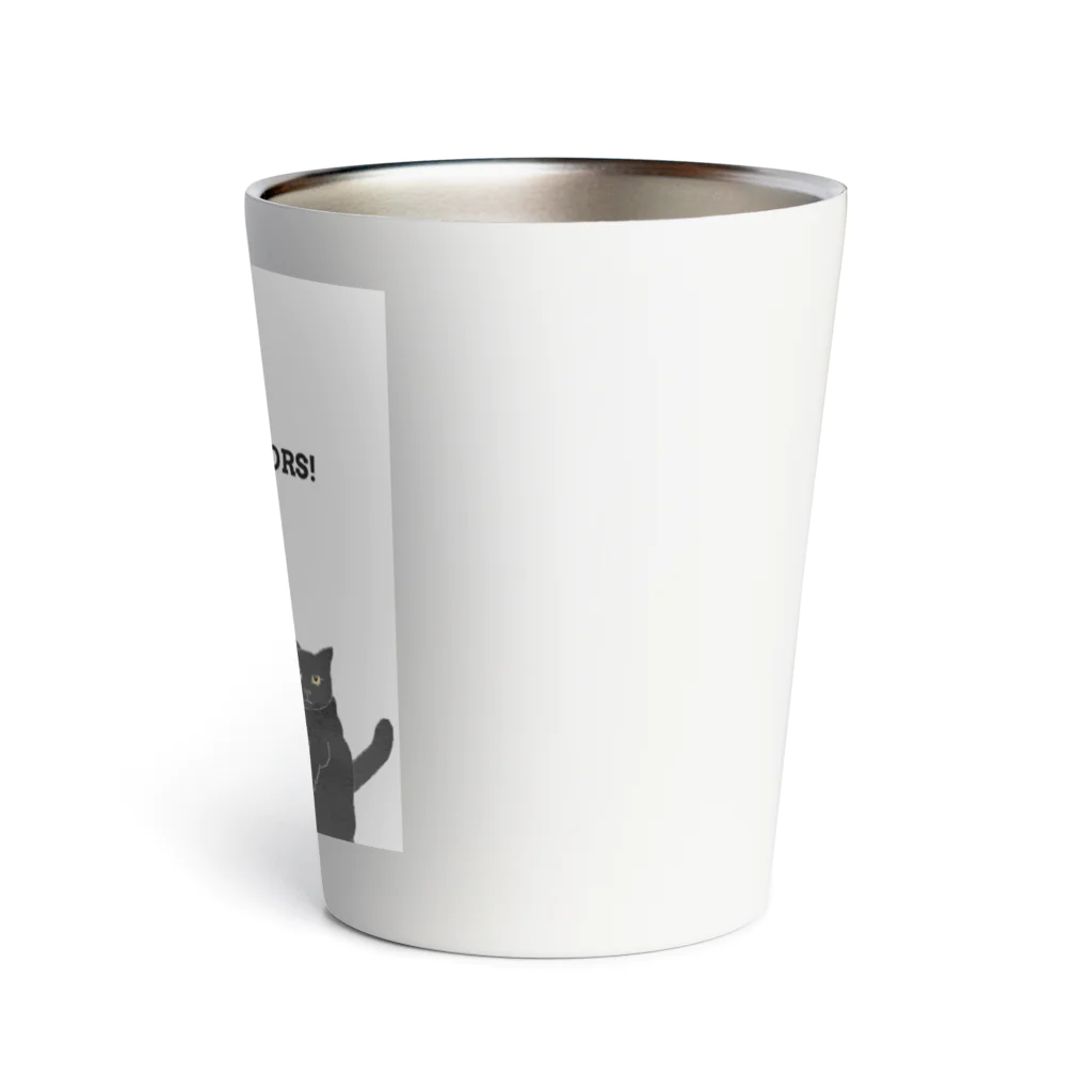 keeeeeep smilingのチョキを習得した猫 Thermo Tumbler