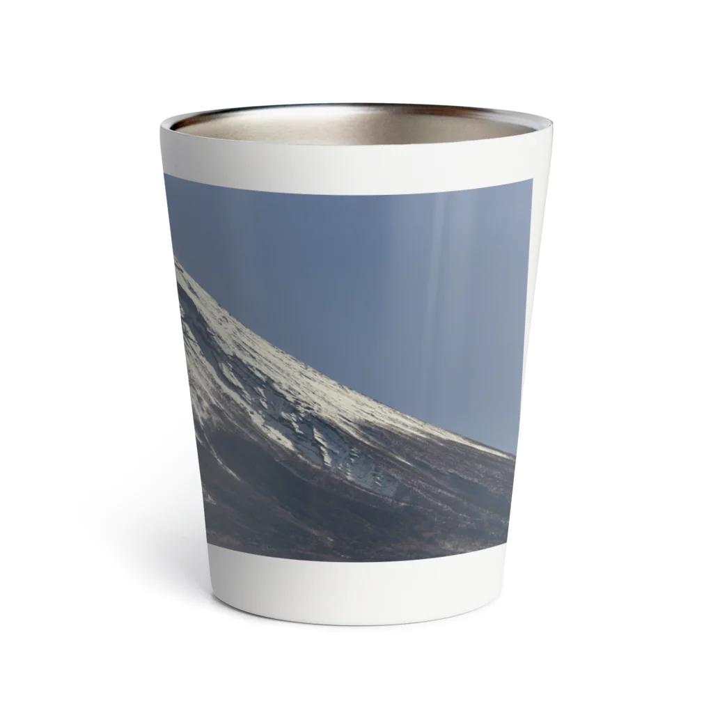 下田村の冠雪した富士山 Thermo Tumbler