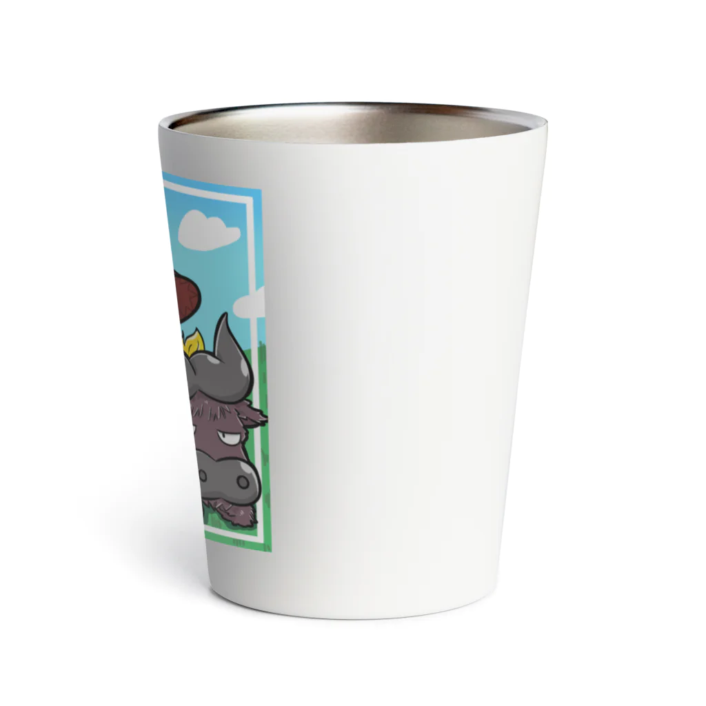 しまこのお店のアニマルガール バッファローとカウガール Thermo Tumbler