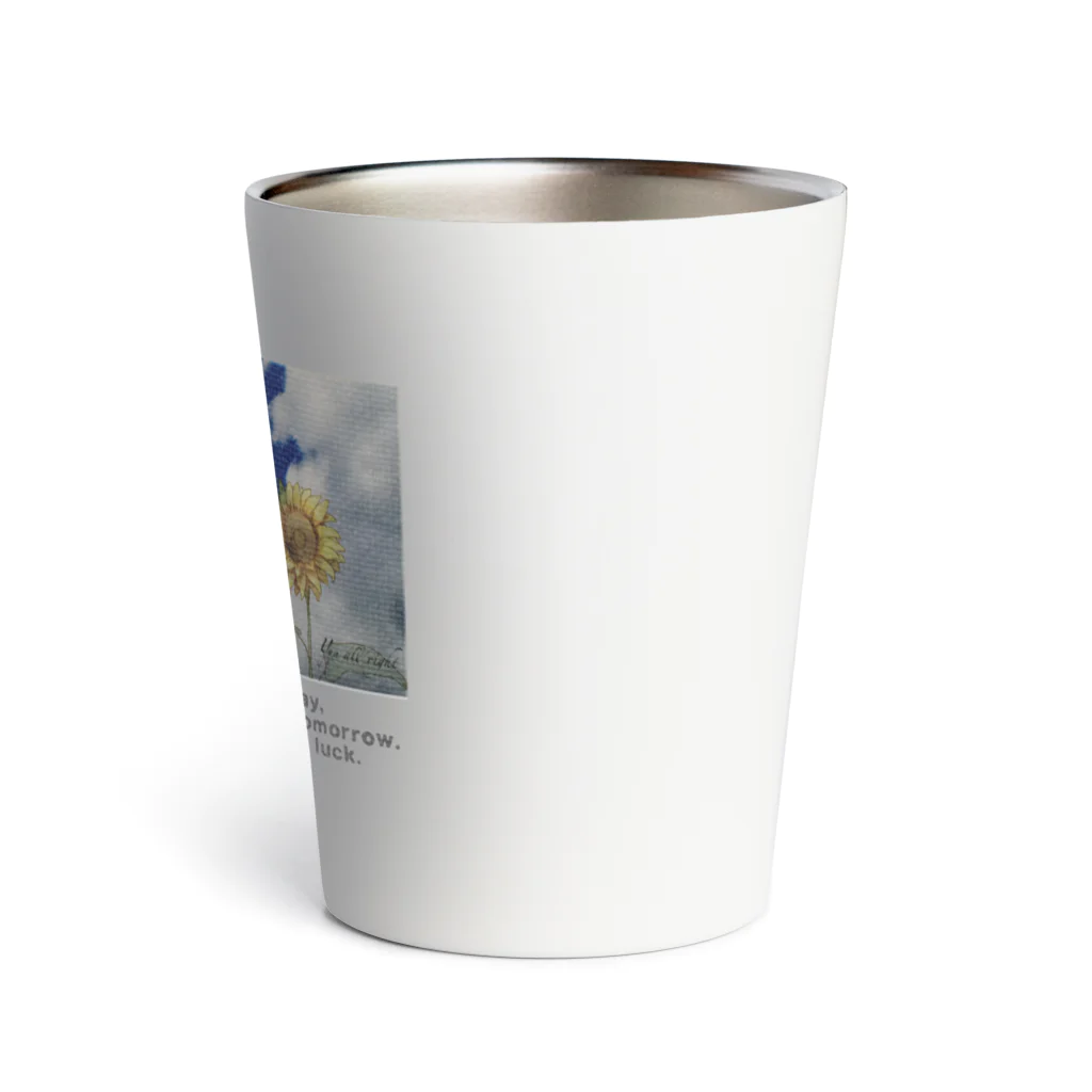 yuu all rightの〝空とひまわり〟向日葵 Thermo Tumbler