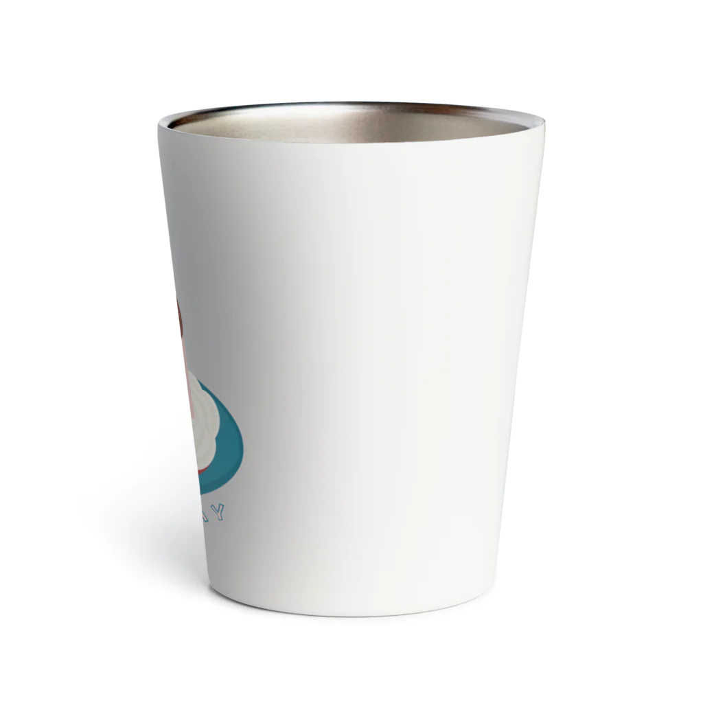 イラスト MONYAAT の毎月25日はプリンの日のプリン　イチゴプリン Thermo Tumbler