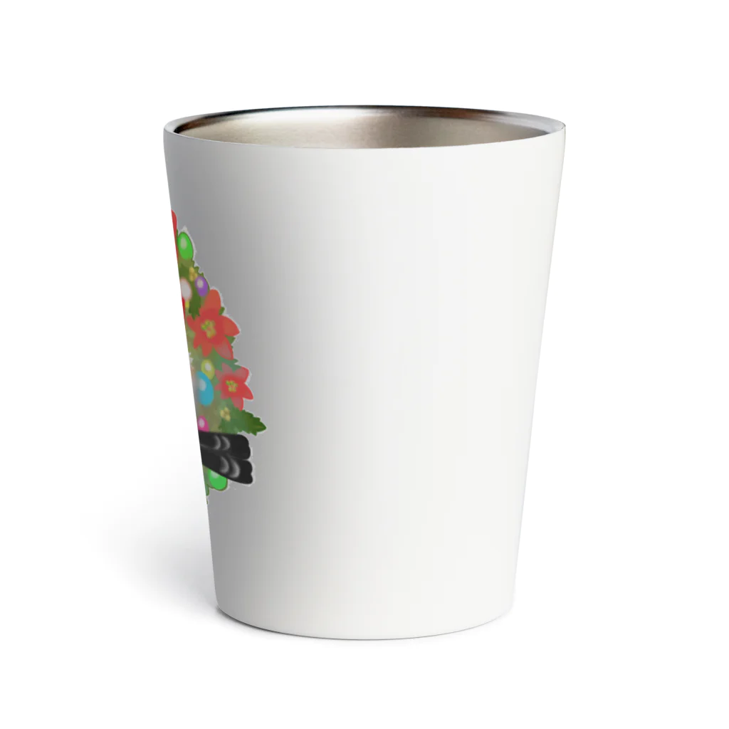 ふわっとラテしまちゃんのお店のクリスマスリースになったラテしまちゃんのグッズ Thermo Tumbler