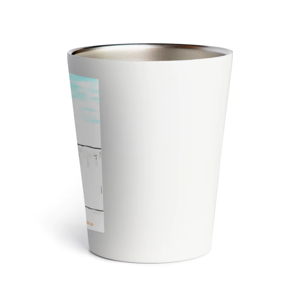 macomaco SUZURISTOREの海辺を見つめるリリー、支えるジョーイ Thermo Tumbler