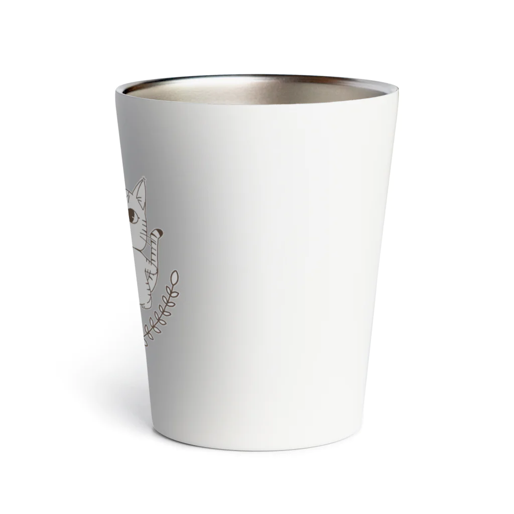 ji_coのクロネコとキジトラ Thermo Tumbler