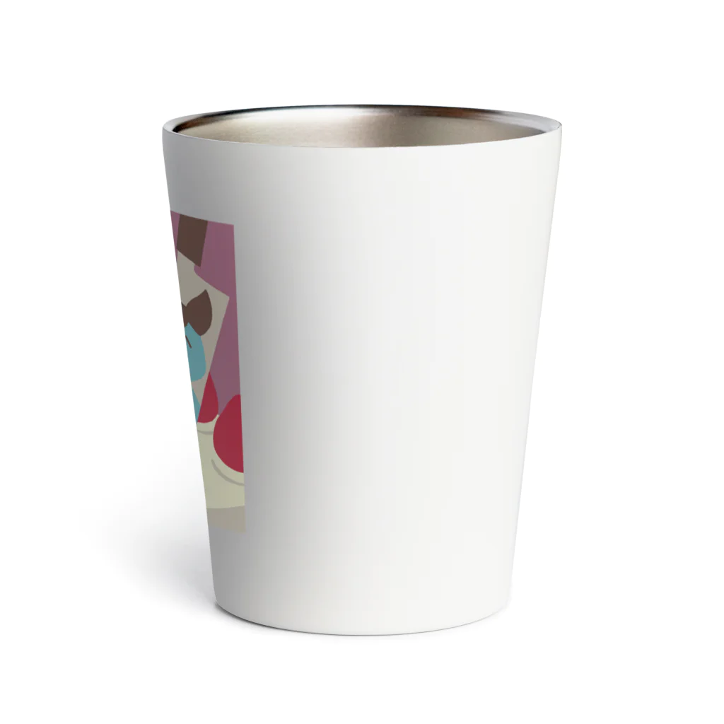 ことだま日記 グッズショップのサイコパスくん『大仕事』の絵 Thermo Tumbler