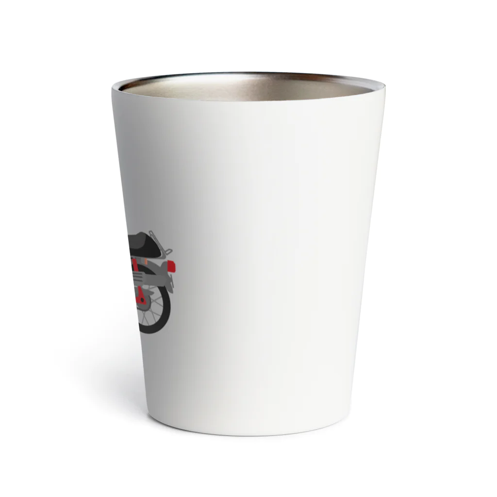 クロベナシの店のスクランブラー赤白バイク Thermo Tumbler