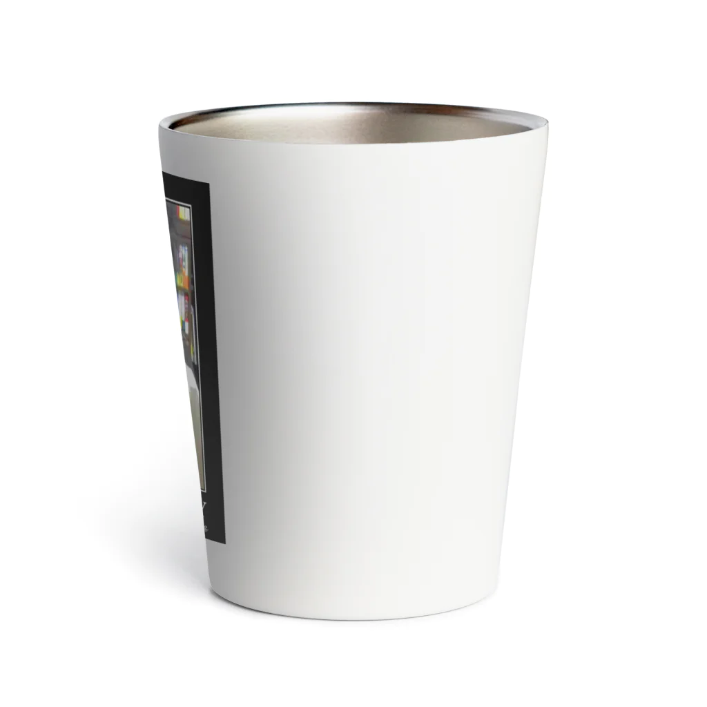 チートイツ木下のミーム風自画像(黒背景) Thermo Tumbler