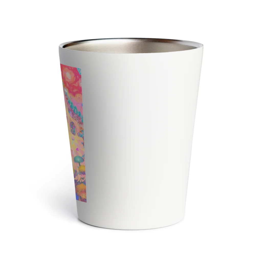 HimizuMenouの花に包まれた制服少女 Thermo Tumbler