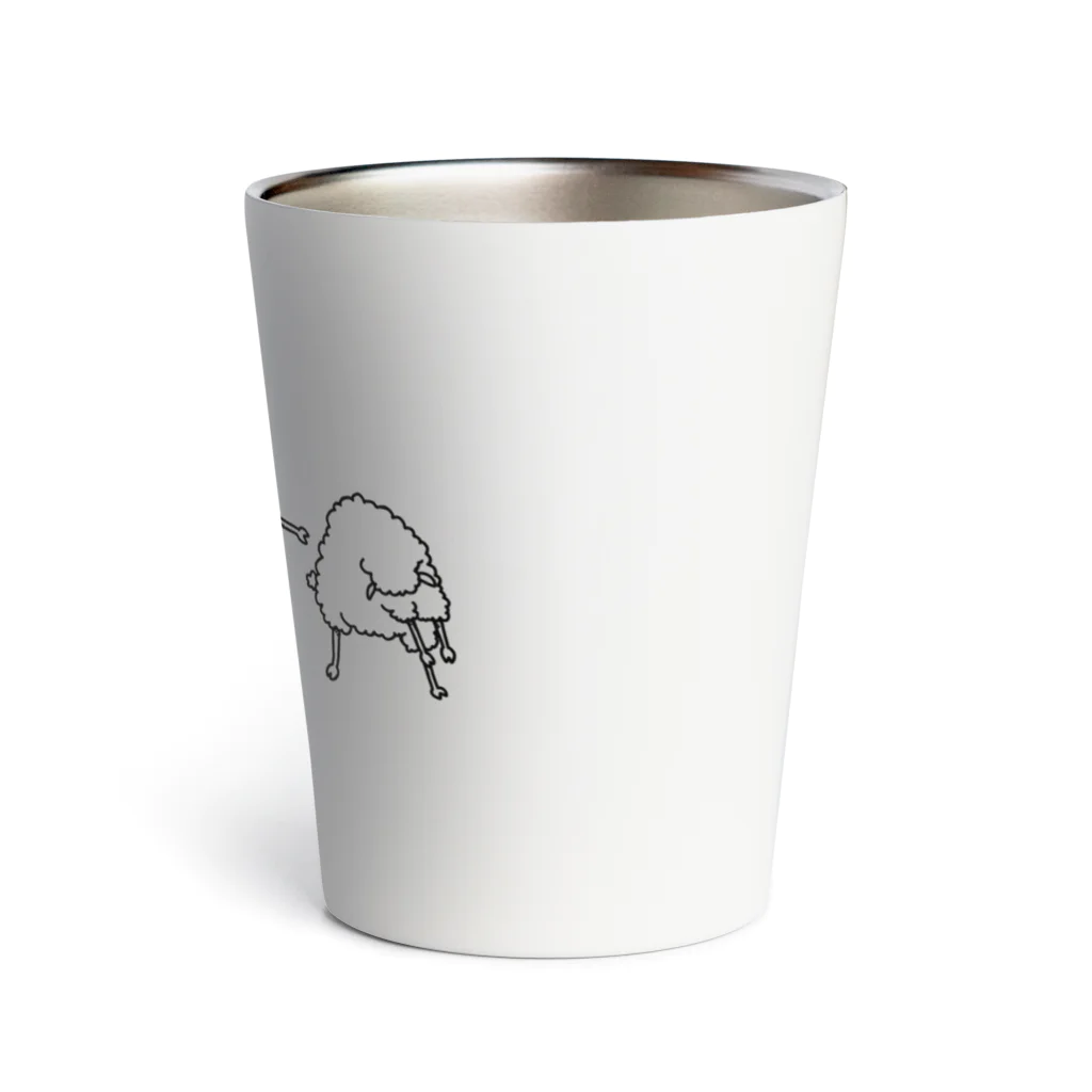 private salon one sheepのラジオ体操するひつじ Thermo Tumbler