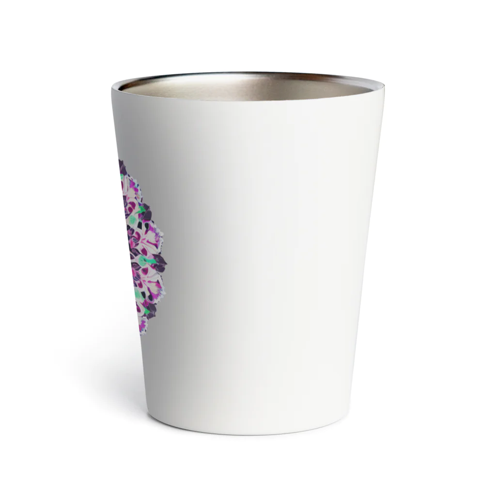 Lala-natural-accessoryのMandala Flower Thermo Tumbler