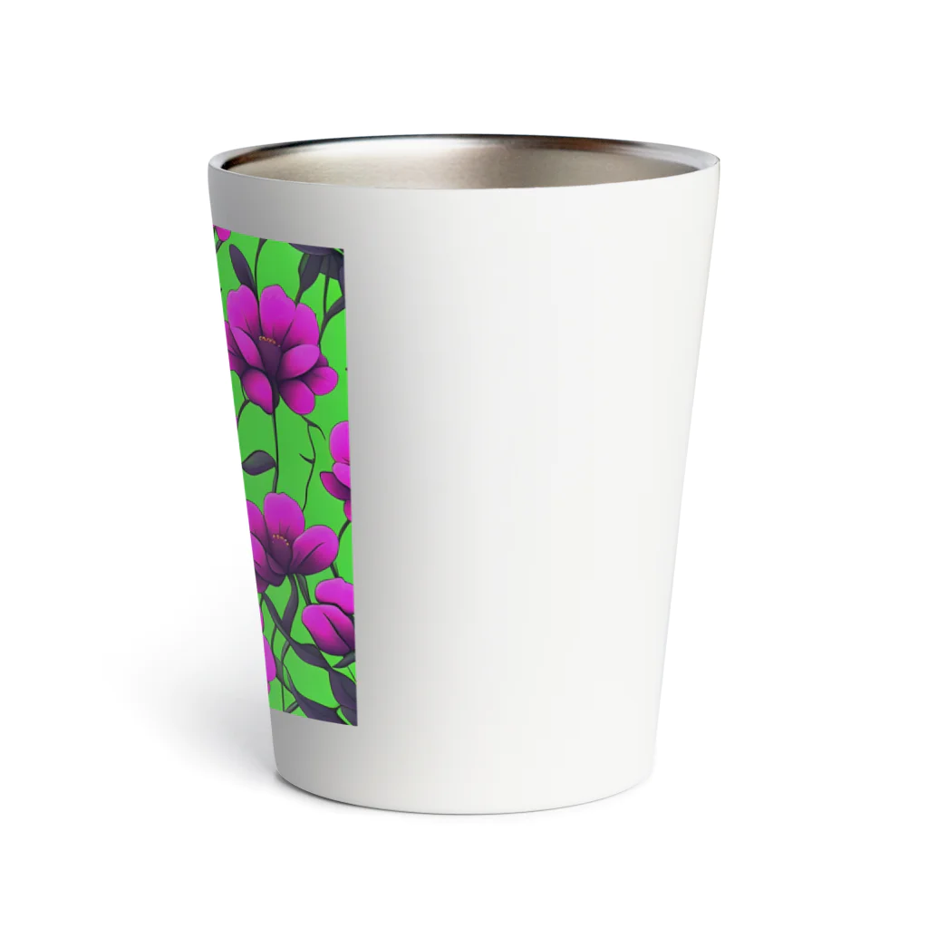 dolphineの紫の鮮やかな花 Thermo Tumbler