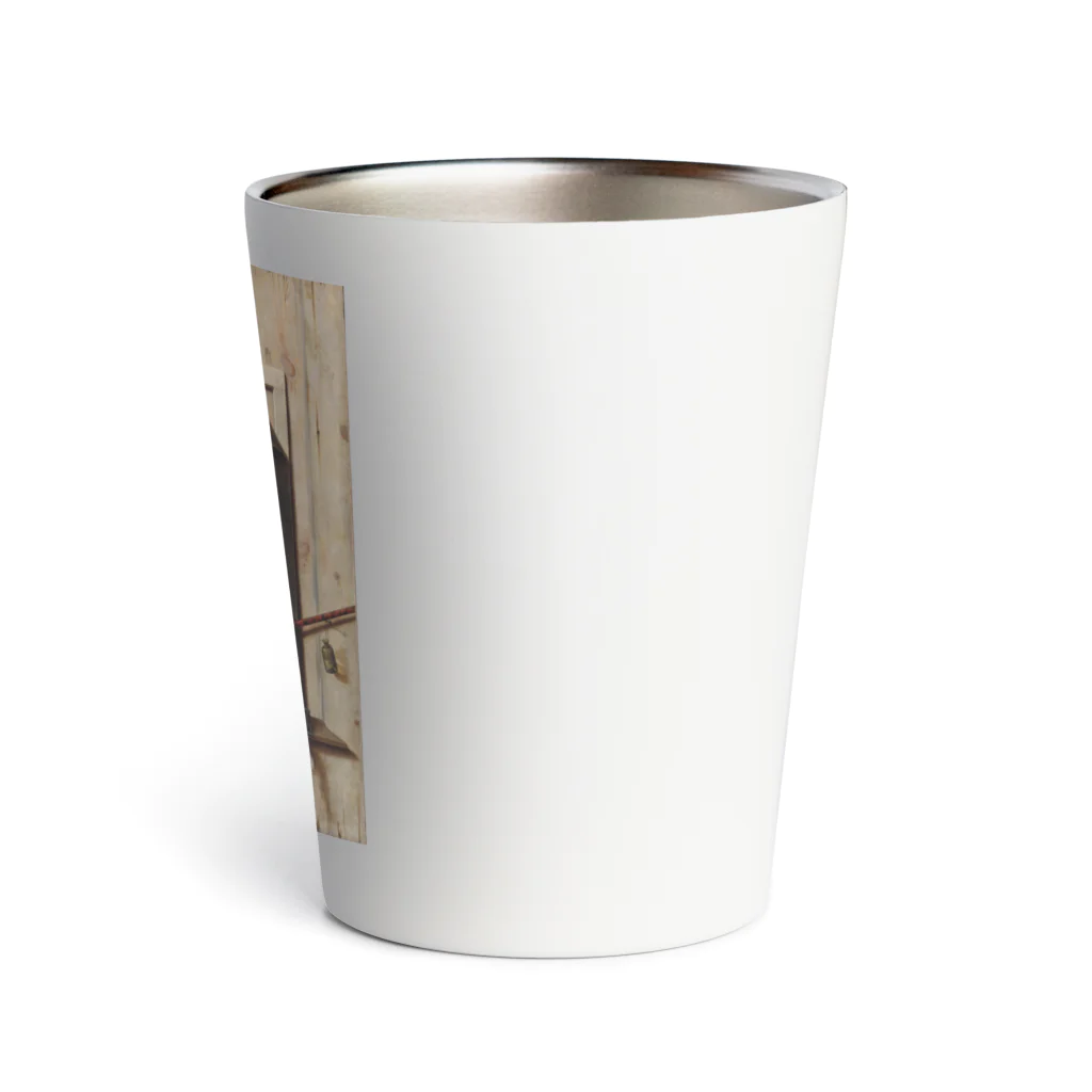 世界美術商店のヴァニタス画のあるアトリエの壁 / Trompe l'oeil with Studio Wall and Vanitas Still Life Thermo Tumbler