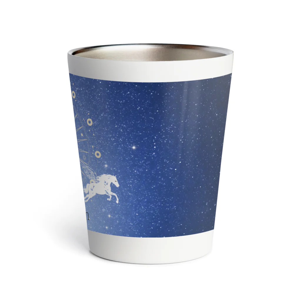 ぽにいずしょっぷのぽにいぺがさすタンブラー（深い夜） Thermo Tumbler