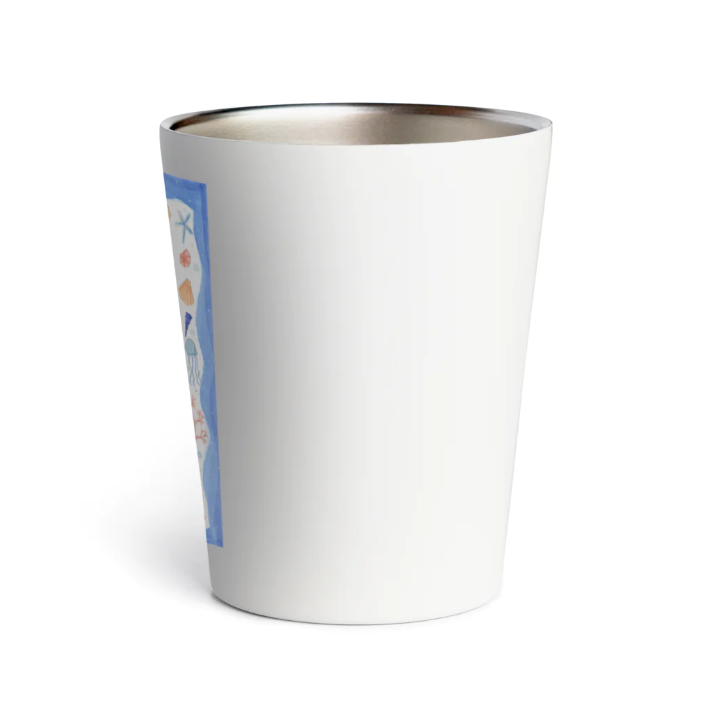 ブルーグリーンのマリンな夏 Thermo Tumbler