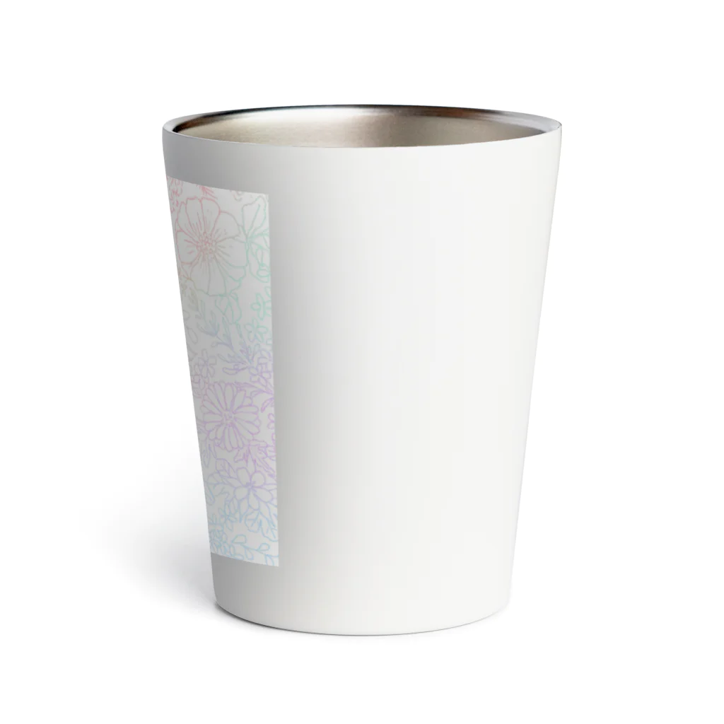 光のフラーレン33のお花 Thermo Tumbler