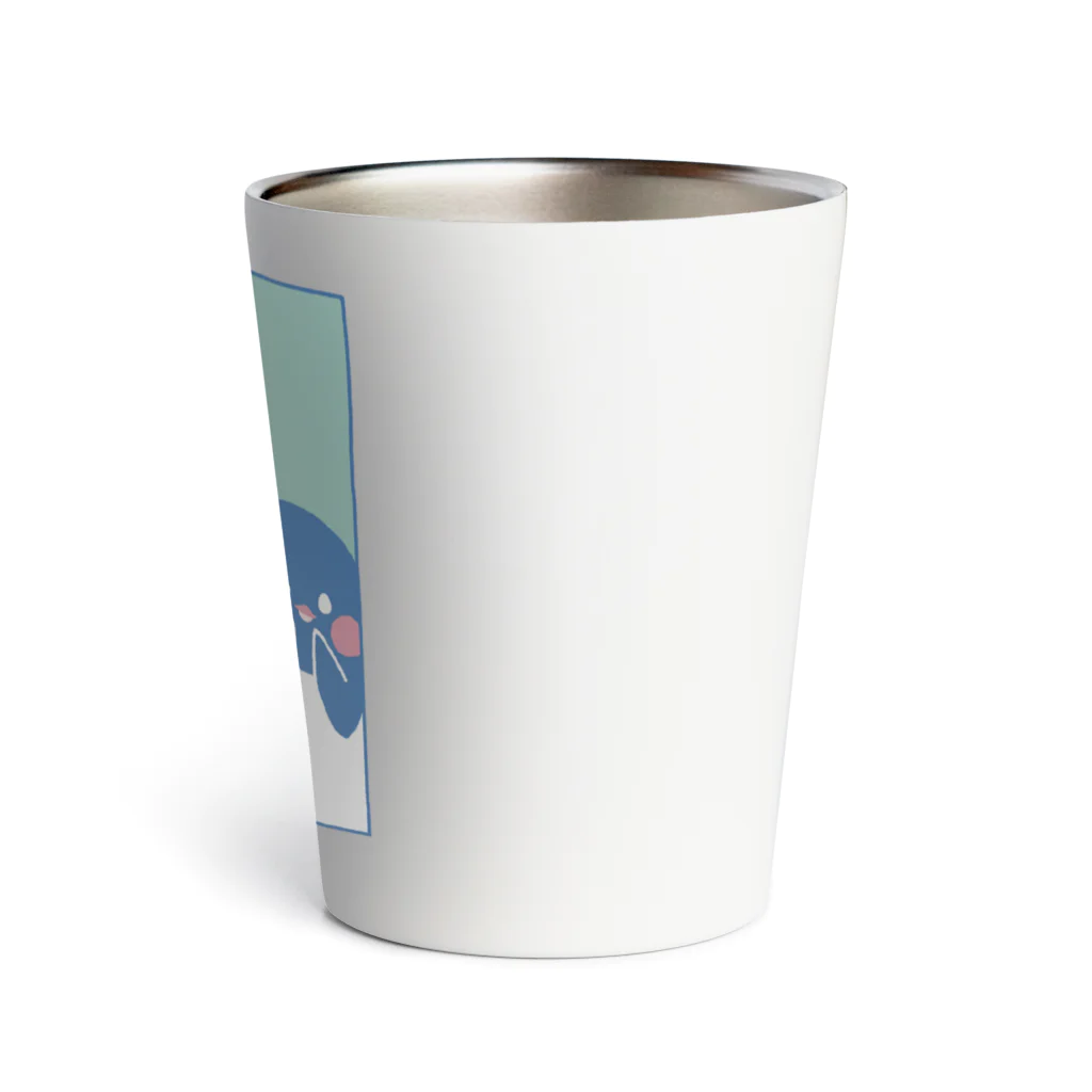 tafu tafuのかわいいポーズのしろぎんしま Thermo Tumbler