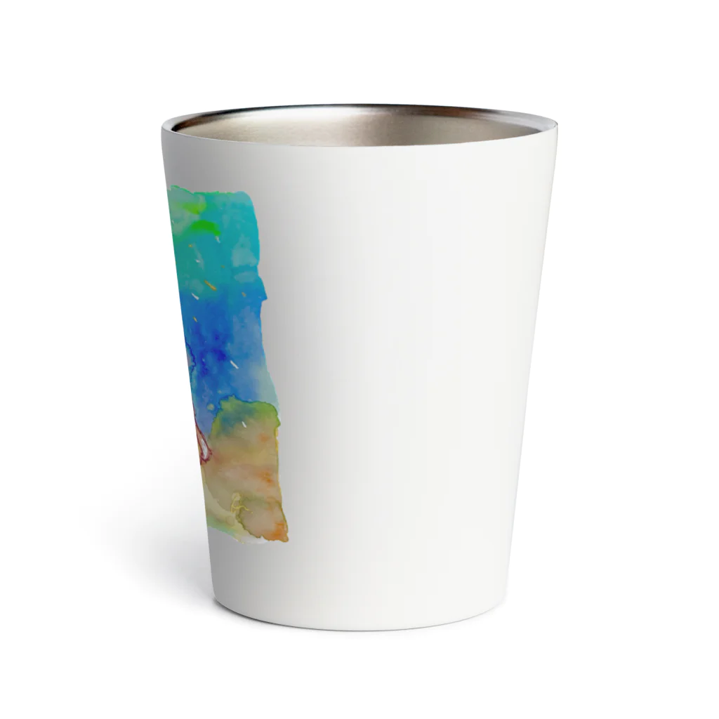 onmycolorの楽描き店のめんだぁこさん Thermo Tumbler