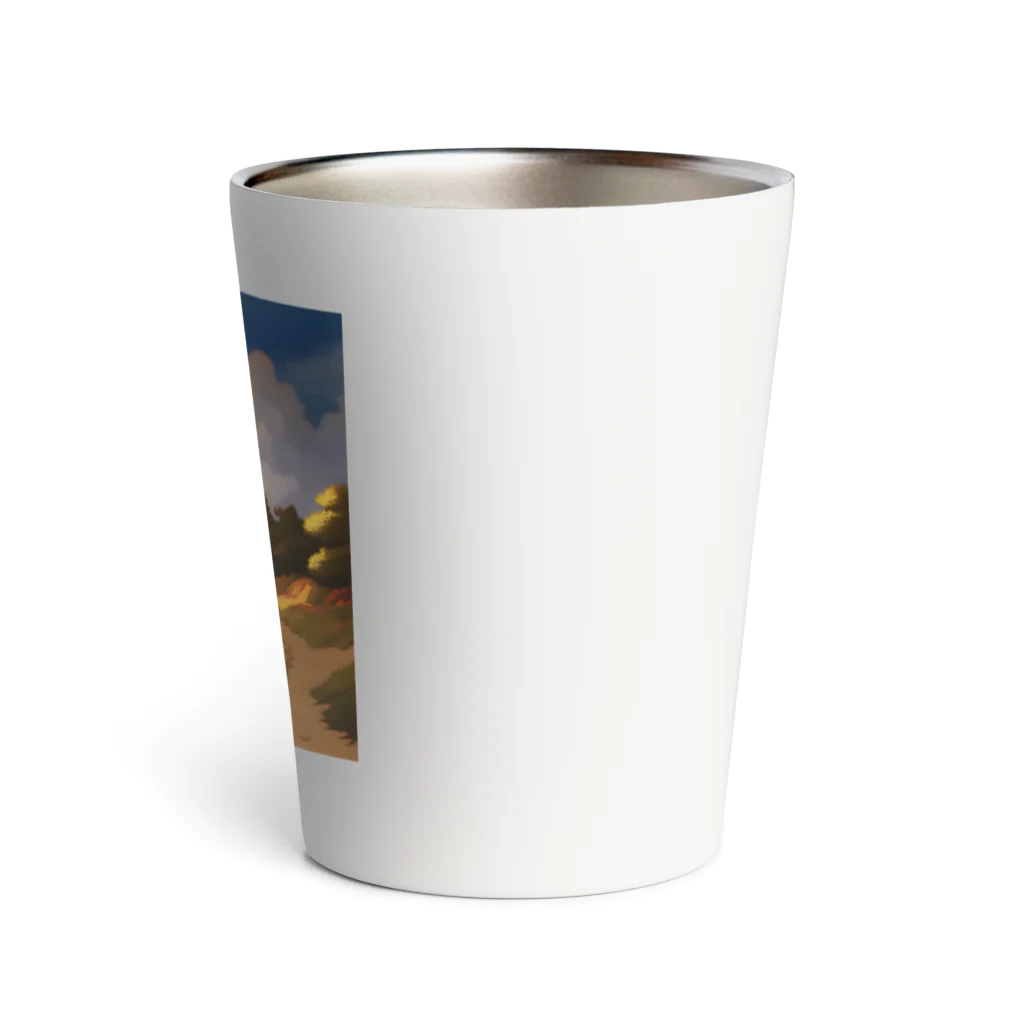 take104の夕方の海辺 Thermo Tumbler