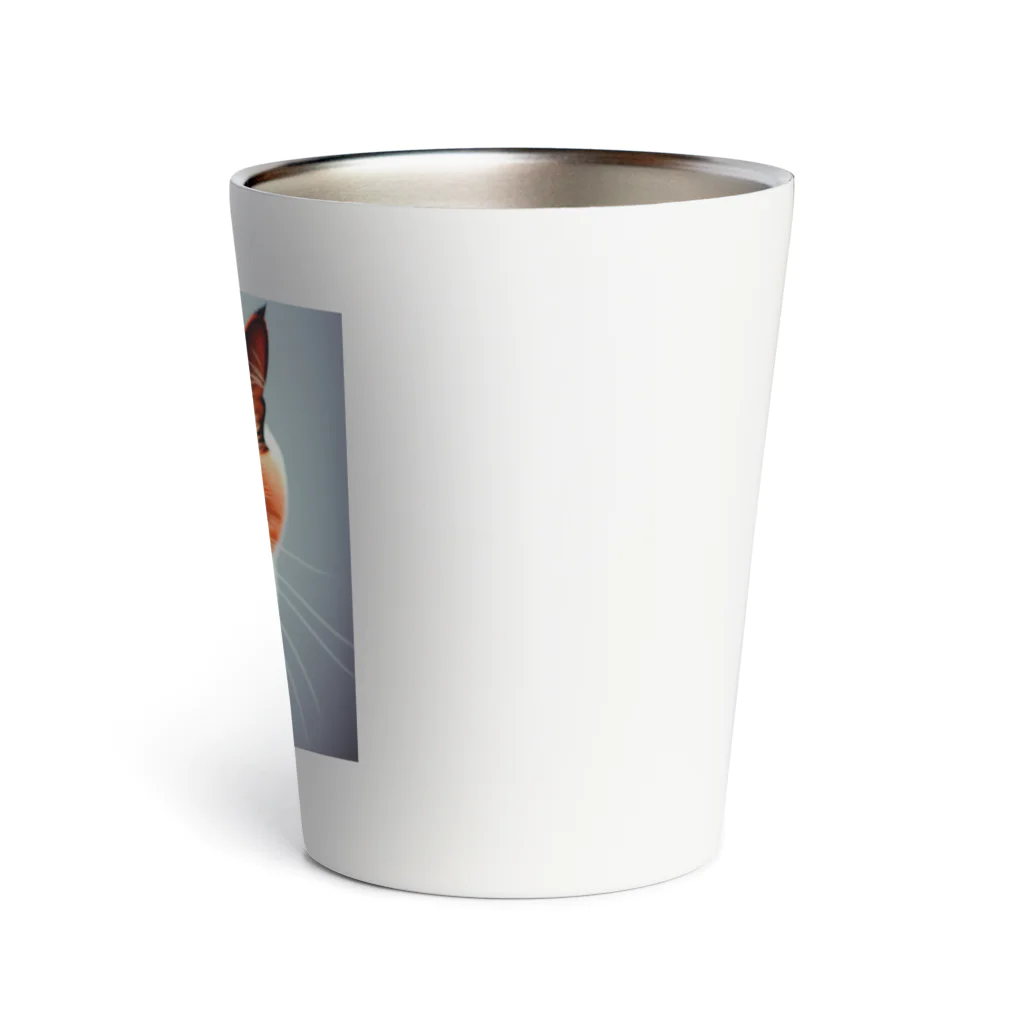 den_hartの我慢顔の三毛猫くん Thermo Tumbler